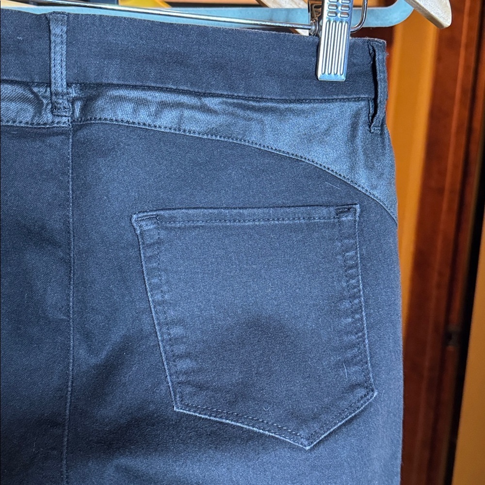3x1 Black Coated Skinny Jeans Size 27 W1 Zip Detail Made in USA High Rise Slim - Picture 10 of 13